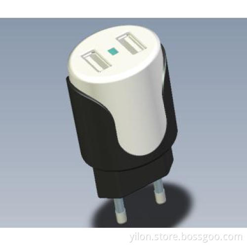 Travel Charger with Two USB Interface